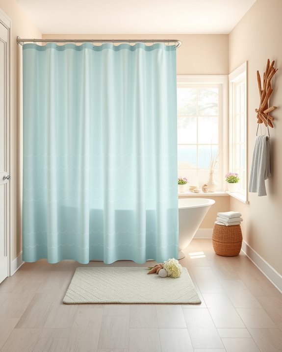 coastal themed shower curtains