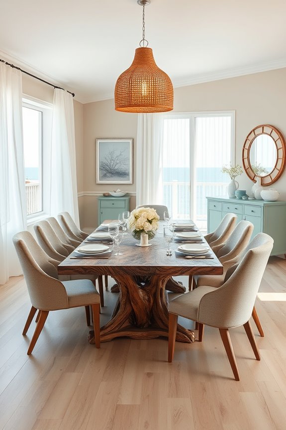 coastal vintage dining decor