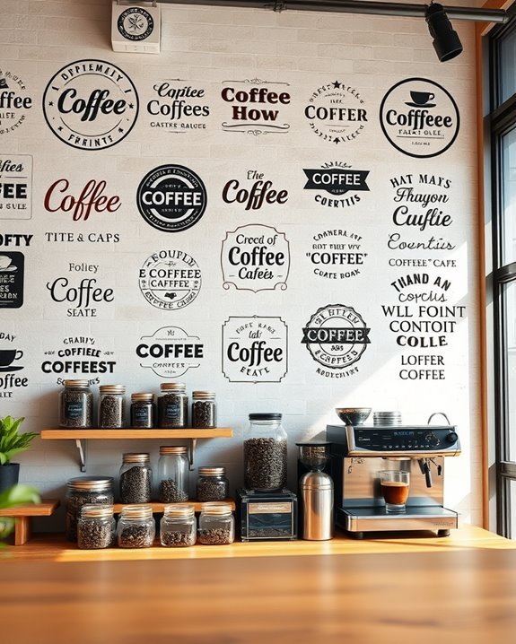 coffee quotes typography decor