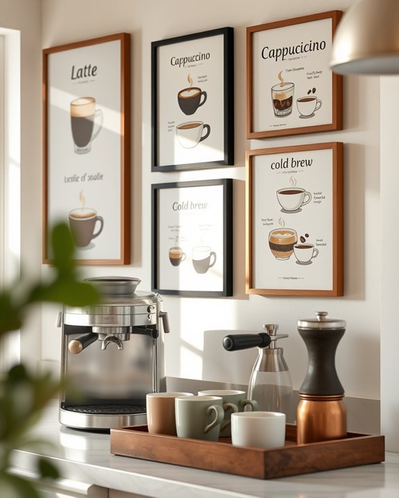coffee recipe wall art