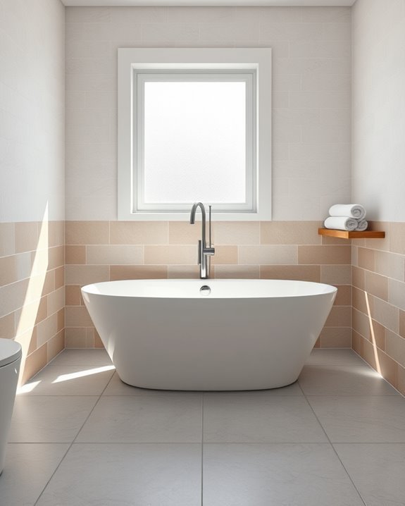 color blocked bathroom design inspiration
