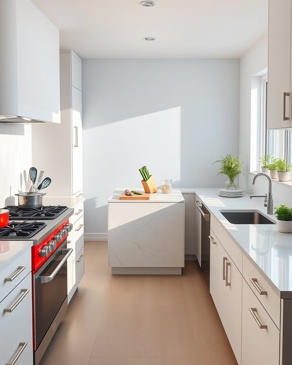 color coded kitchen zones