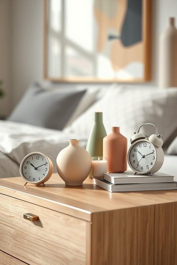 color coordinated bedside accessories