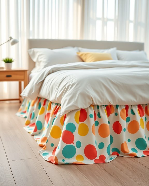 colorful bed skirt design