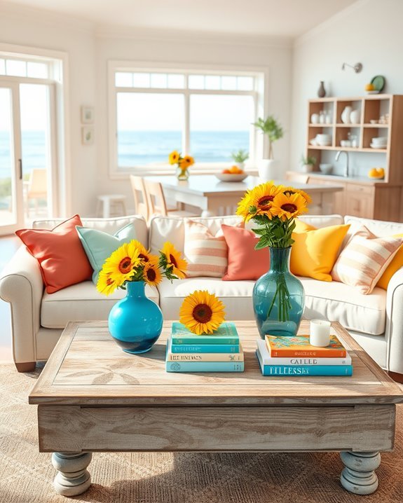 colorful coastal farmhouse accessories