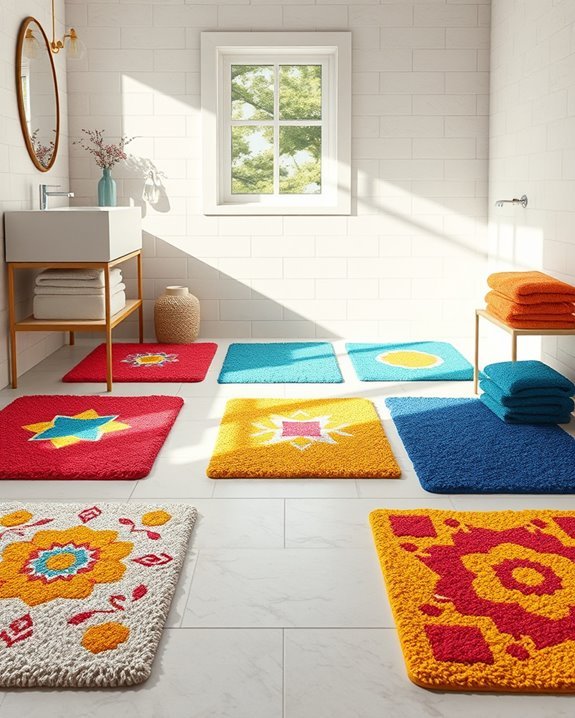 colorful cozy bathroom transformation