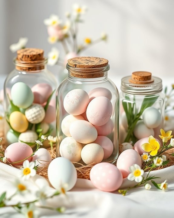colorful decorative egg displays