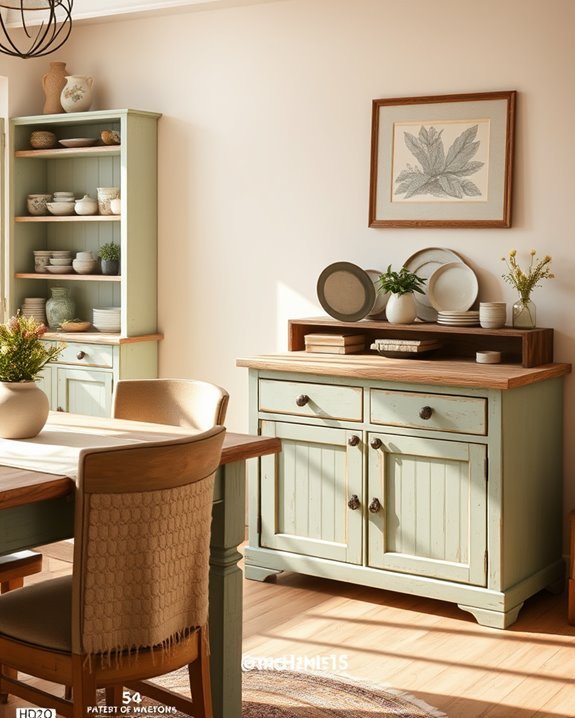 colorful distressed farmhouse furniture