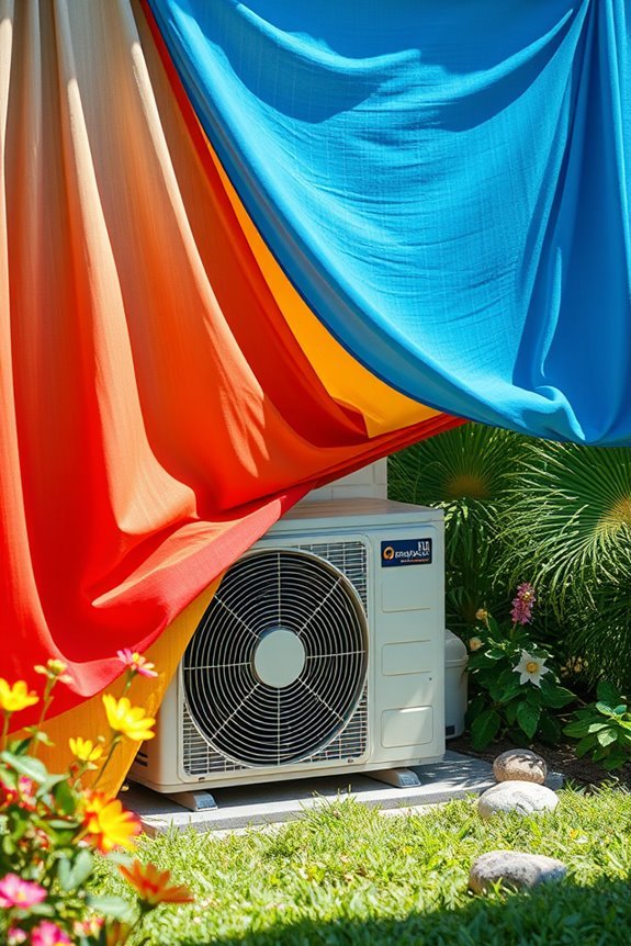colorful fabric outdoor concealment