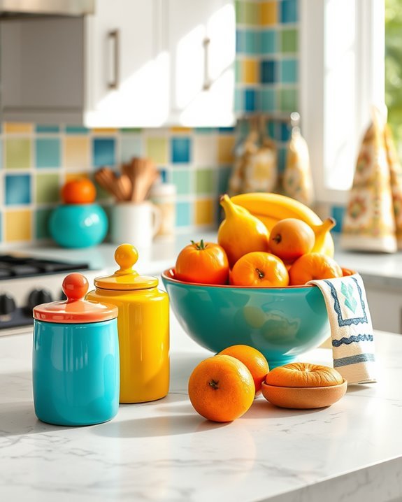colorful kitchen accessories brighten