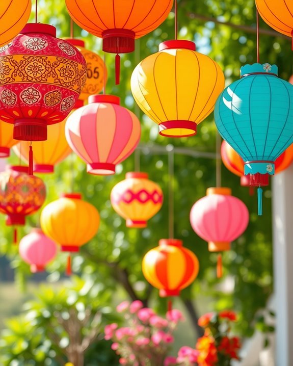 colorful paper lantern decorations