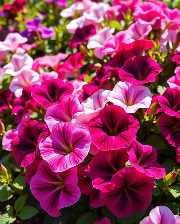 colorful petunias for gardens