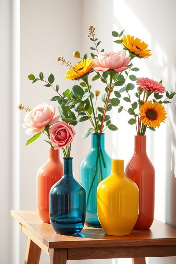colorful seasonal flower arrangements