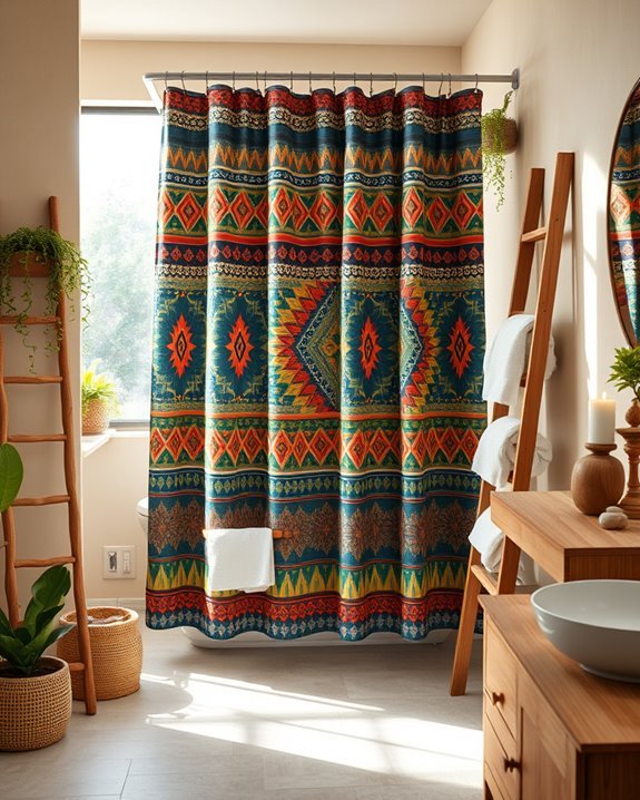 colorful shower curtain styles