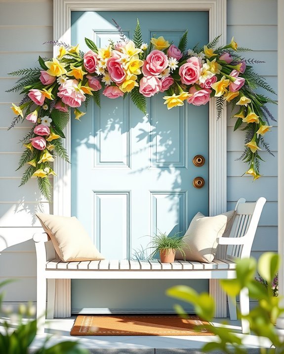 colorful spring floral swags