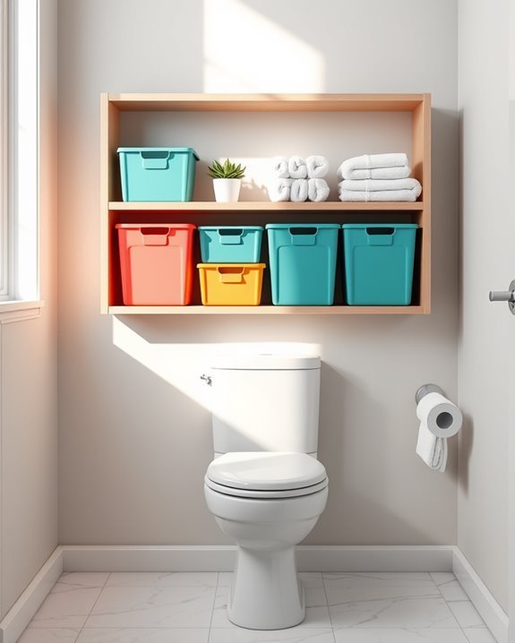 colorful stackable storage bins