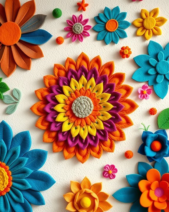 colorful textured wall art