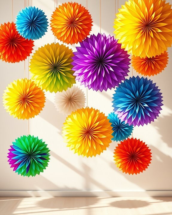 colorful tissue paper decorations