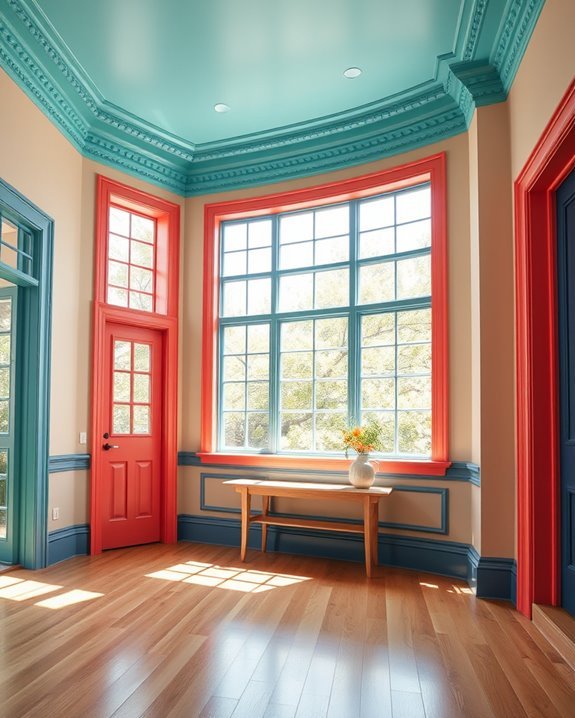 colorful trim enhances aesthetics
