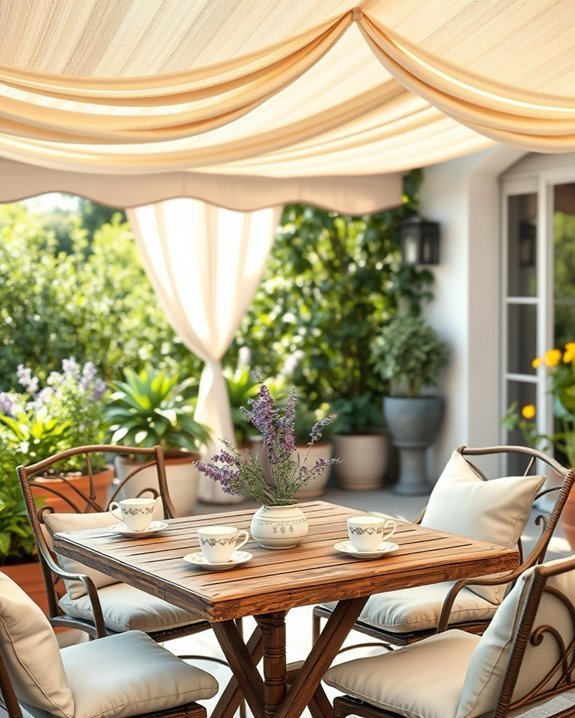 comfortable outdoor caf shades