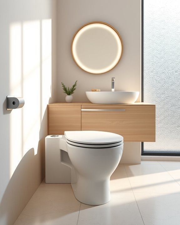 comfortable quiet toilet experience