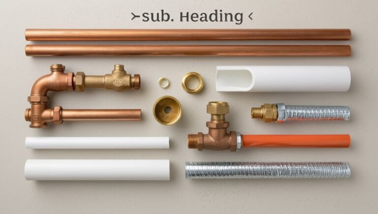 common household plumbing materials