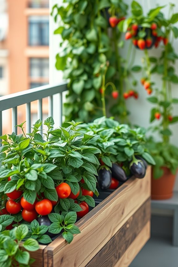 compact balcony vegetable gardening