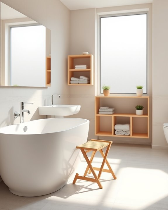 compact seating for bathrooms