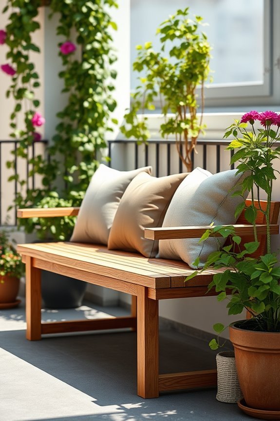 compact stylish balcony seating