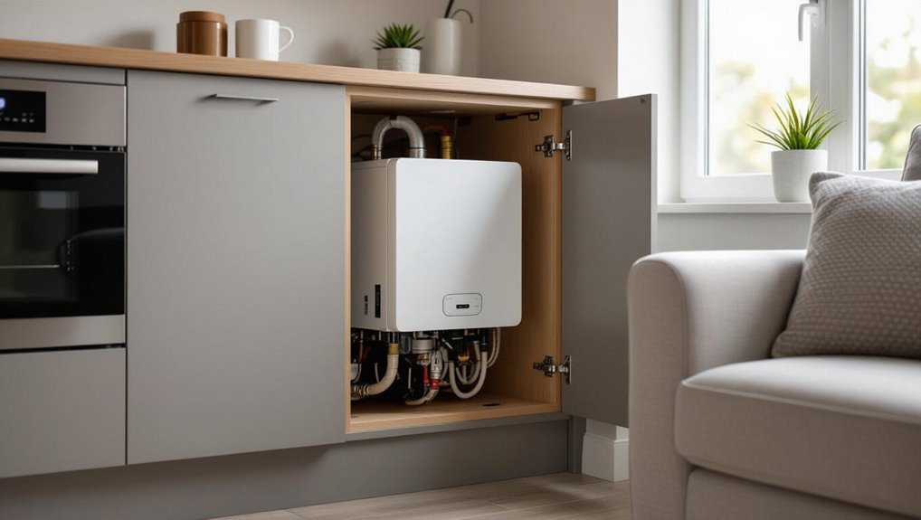 conceal boiler ensure access