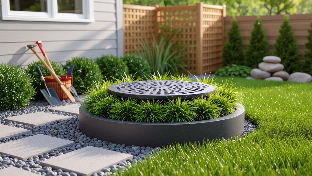 conceal septic tank risers