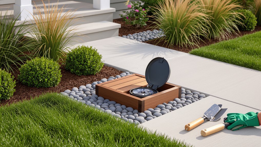 conceal water meter strategically
