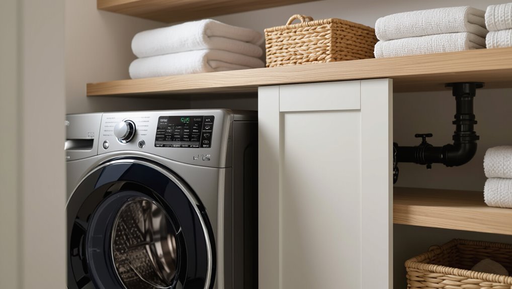 concealing laundry plumbing options