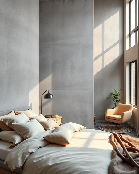 concrete room dividers enhance privacy