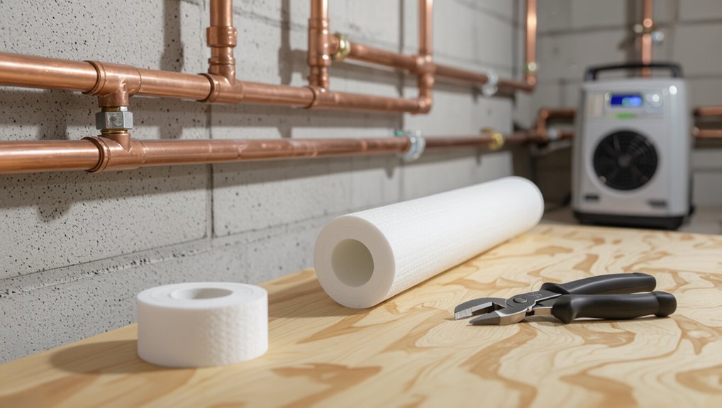 condensation on basement pipes