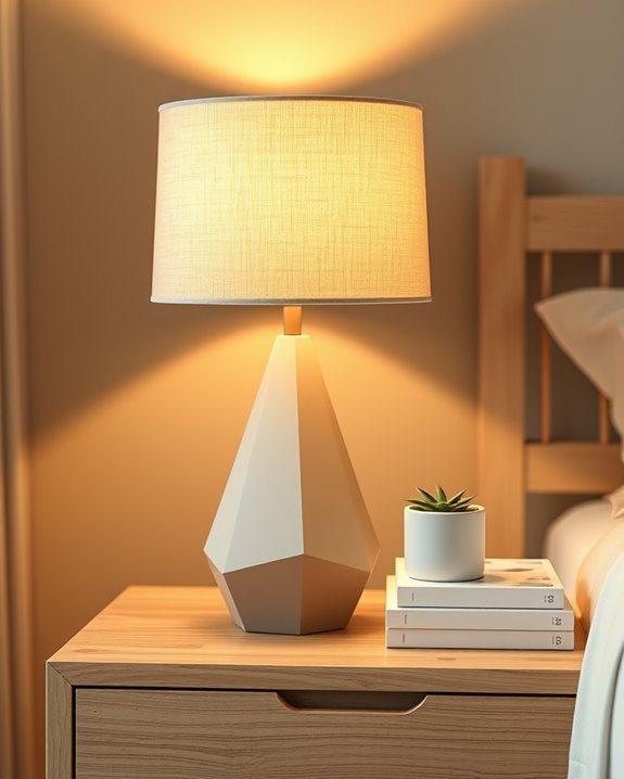 contemporary geometric lamps elevate