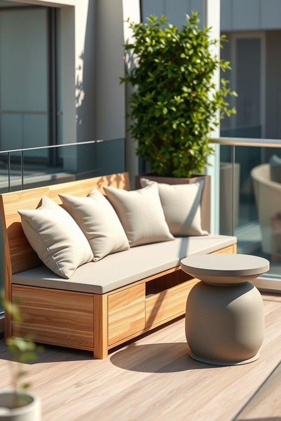 convertible benches with cushions