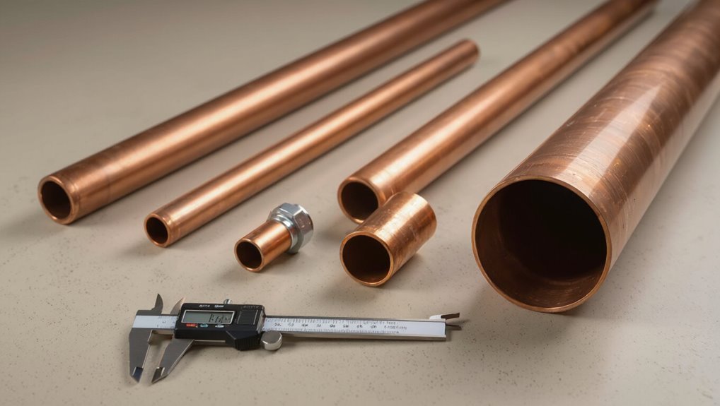 copper pipe sizes costs
