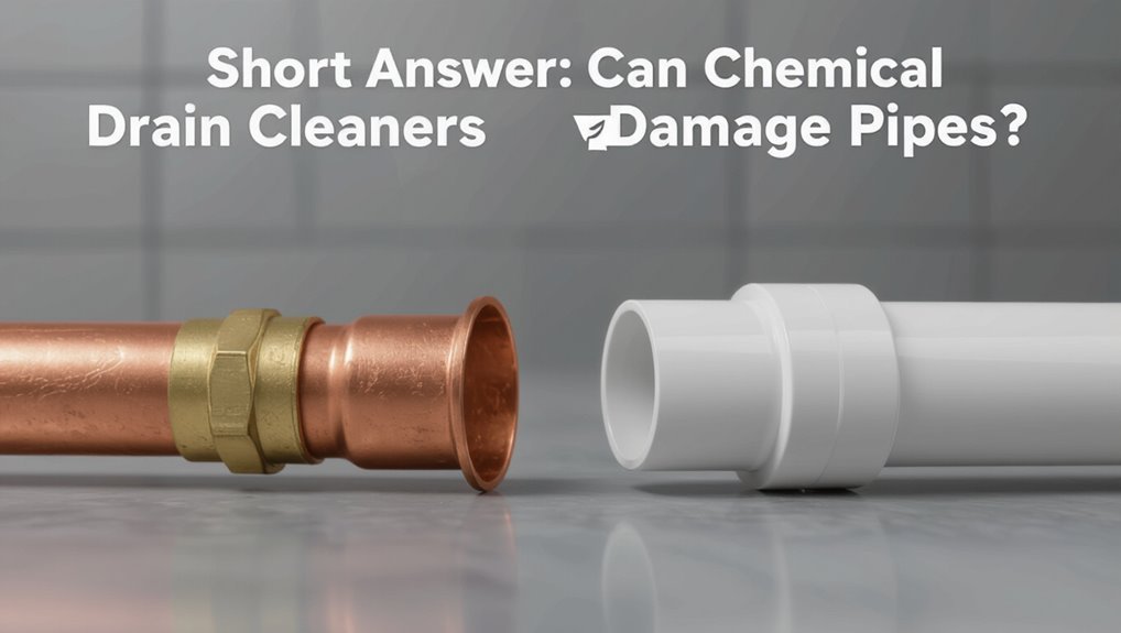 corrosive cleaners weaken pipes