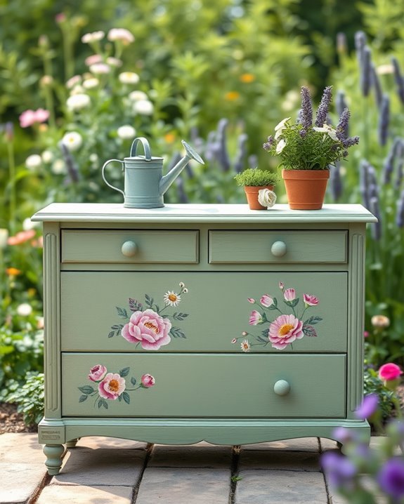 cottage garden dresser transformation