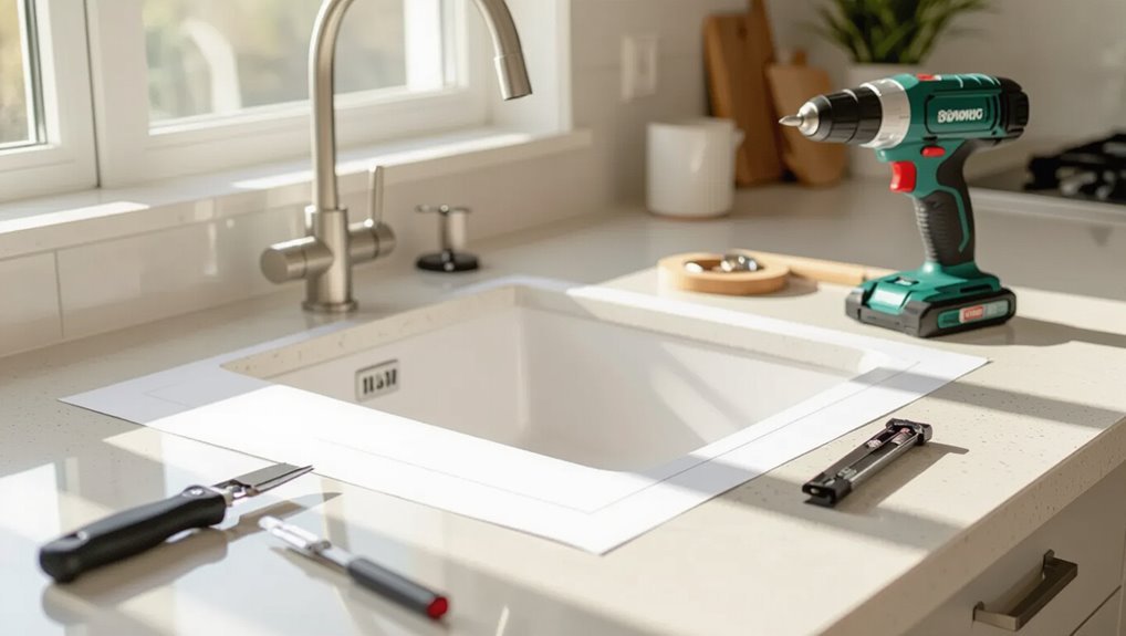 countertop sink cutting considerations
