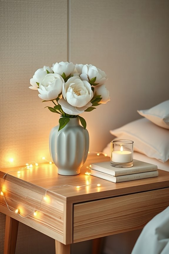 cozy ambiance with fairy lights