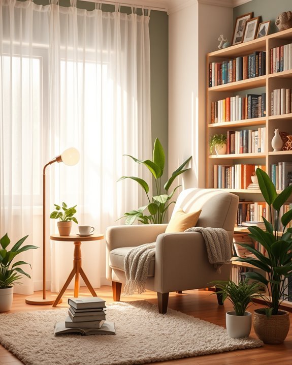 cozy ambient reading lighting