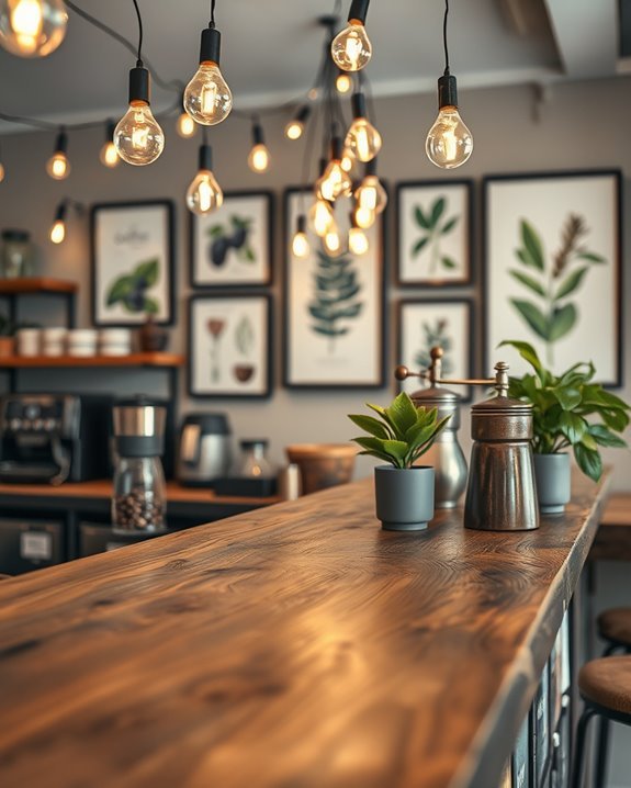 cozy atmosphere with lights