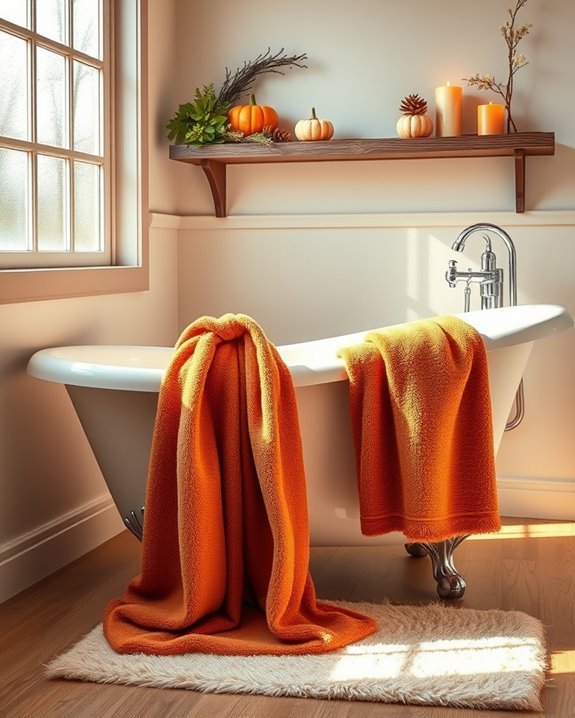 cozy autumn bathrobe experience