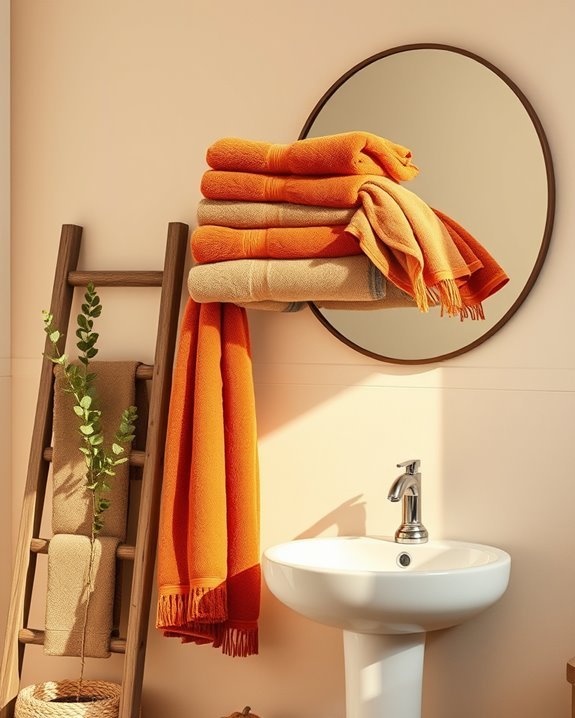 cozy autumn earth towels
