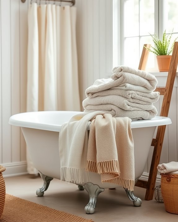 cozy bathroom textiles essentials