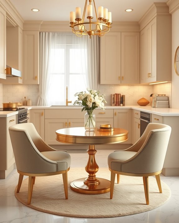 cozy beige kitchen nook