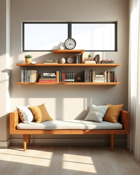 cozy bench with storage