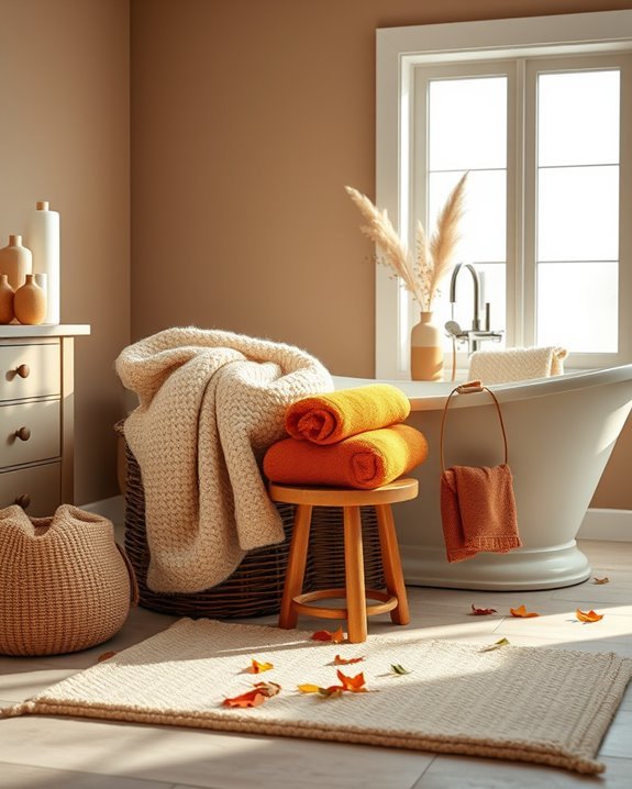 cozy blankets and textures